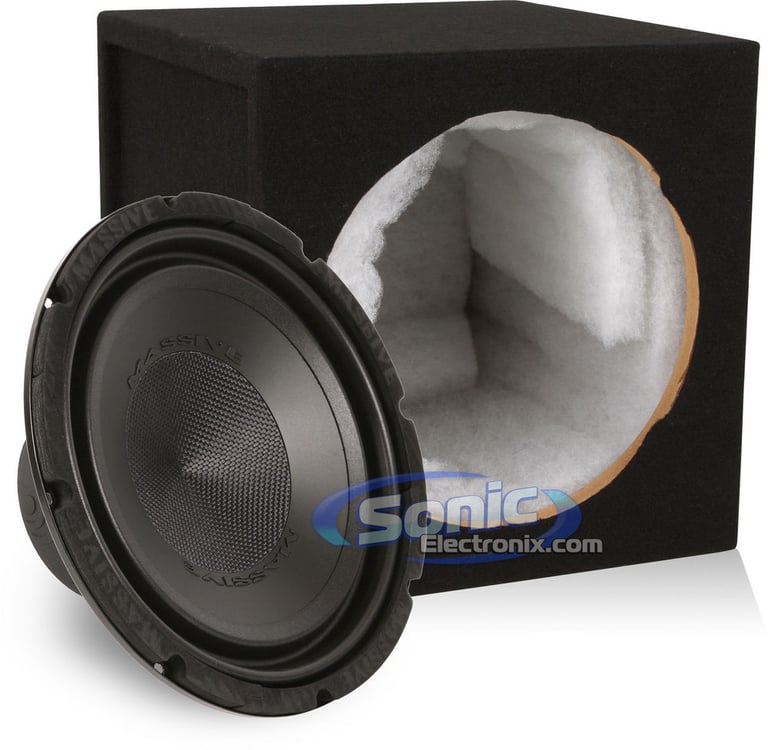 500W Massive Audio V 12 Subwoofer + Enclosure Bass Package Image 1