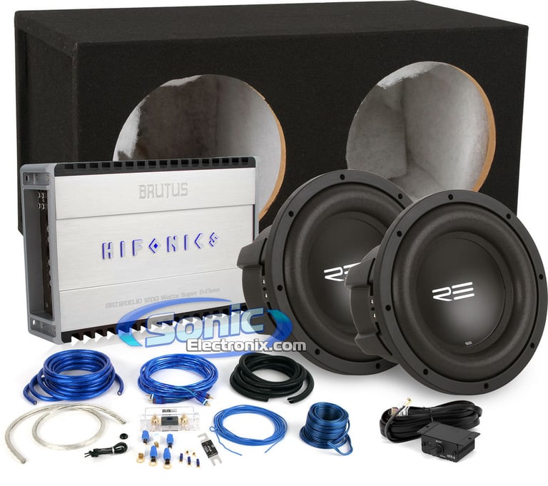 1200W RE Audio + Hifonics Complete Bass Package Image 1