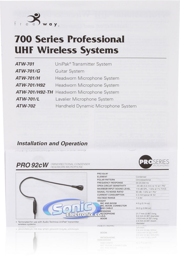 Audio Technica ATW-701/H92-TH Image 11
