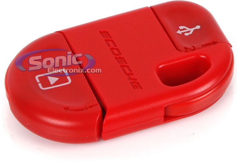 Scosche IPUSBMR flipSYNC Keychain iPod/iPhone Sync/Charge Cable (Red) Image 2