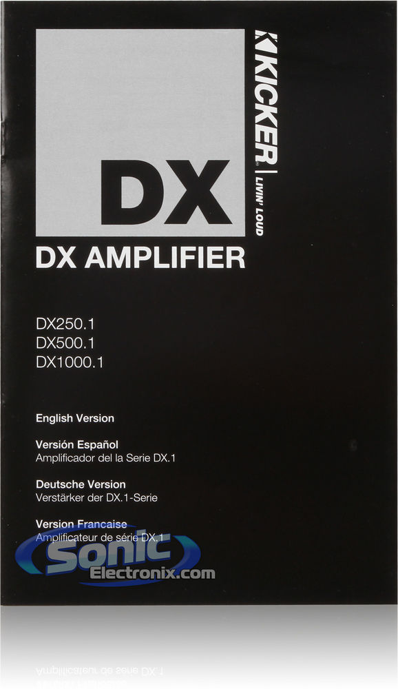 Kicker DX1000.1 (11DX1000.1) Image 8