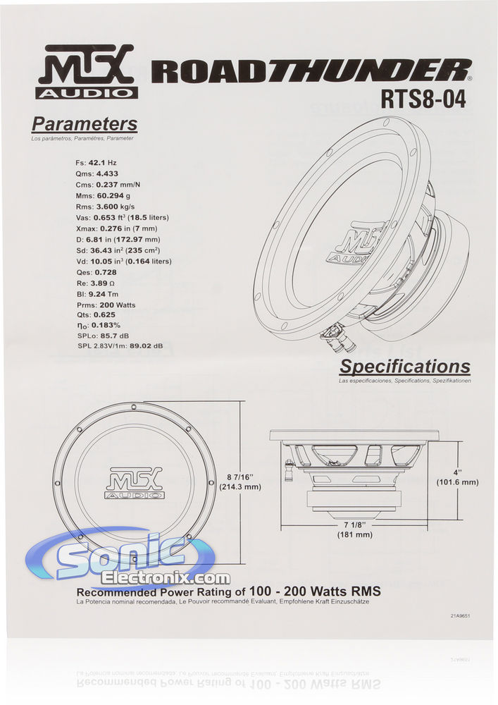 MTX Audio RTS8-04 Image 6