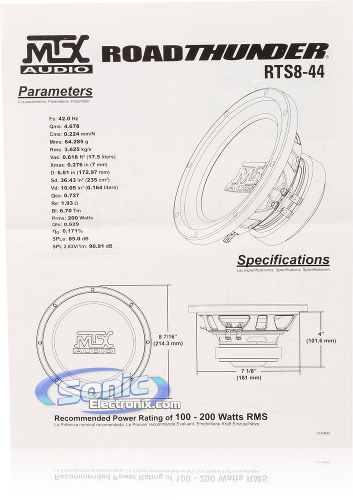 MTX Audio RTS8-44 Image 6