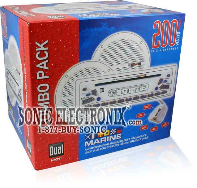 Dual MXCP51 Marine Head Unit + 6-1/2" Speakers Image 9