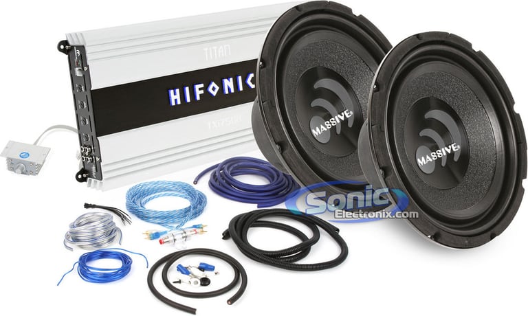 1600W Massive Audio + Hifonics Bass Bundle Image 1