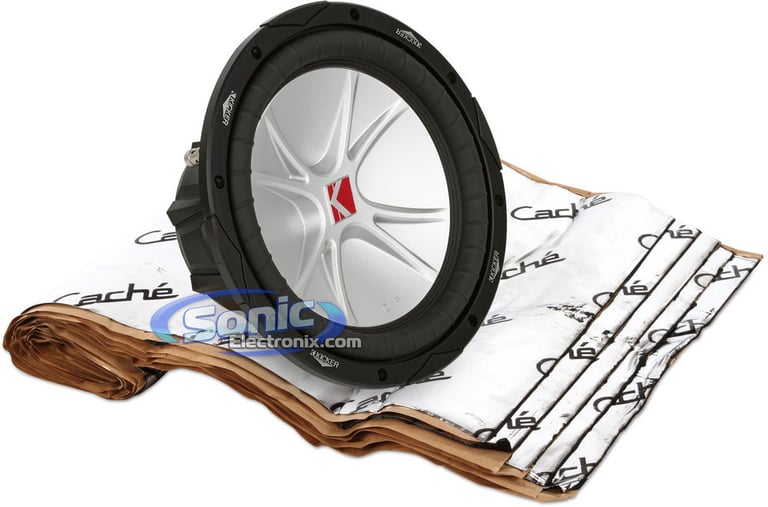 800W Kicker + Sound Dampening Material Bass Bundle Image 1