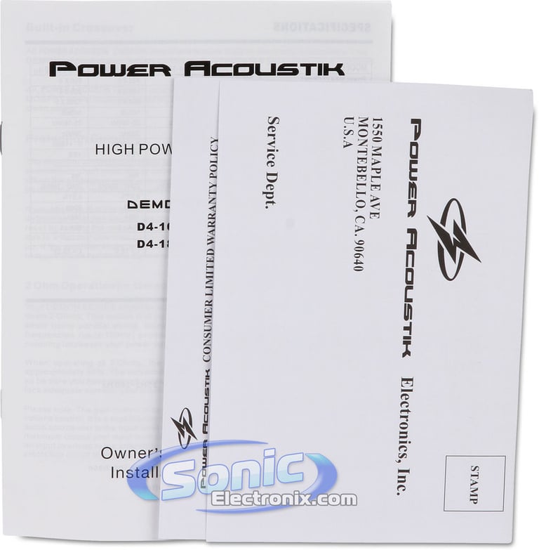 Power Acoustik D4-2400 + Amplifier Kit Bundle Image 8
