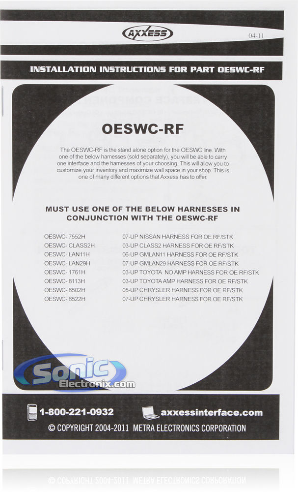 Axxess OESWC-RF Image 7