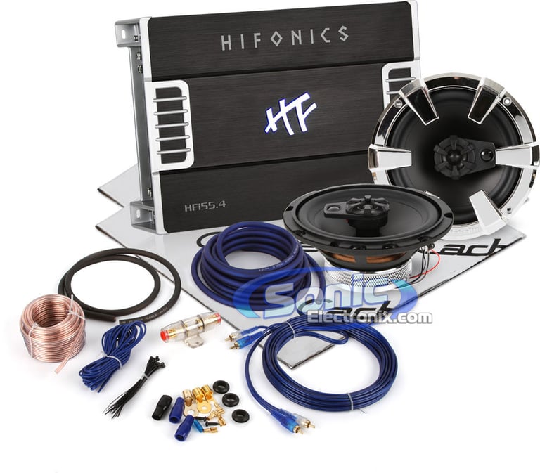 Audiobahn + Hifonics Amplifer and Speaker Bundle Image 1