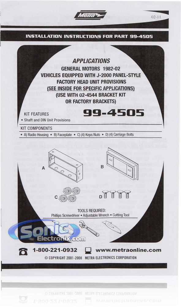 Metra 99-4505 Dash Kit Image 2
