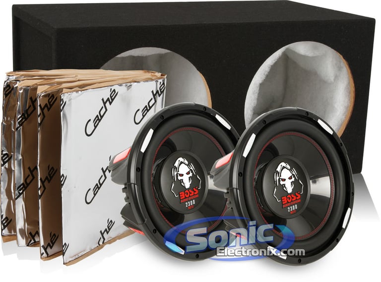 4600W Boss Subwoofers + Enclosure + Dampening Bass Package Image 1