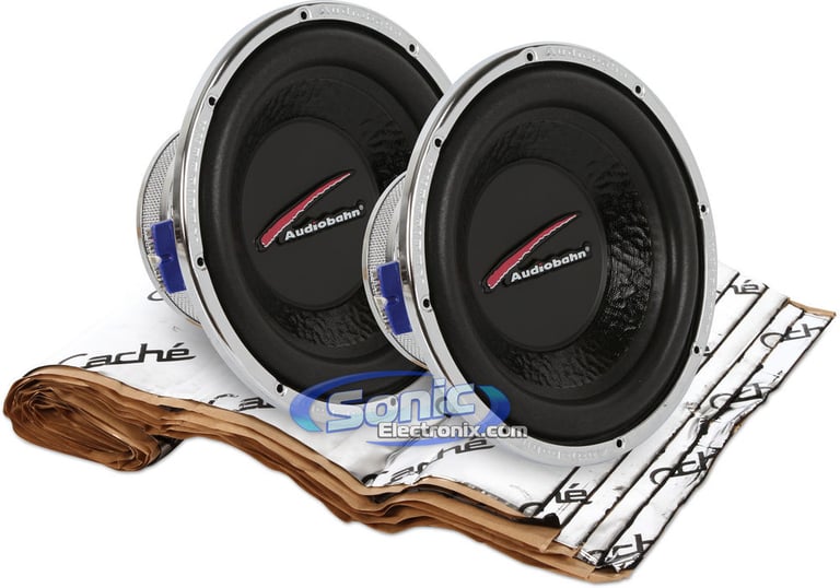 1200W Audiobahn + Sound Dampening Material Bass Bundle Image 1