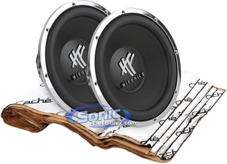 1200W Hifonics + Sound Dampening Material Bass Bundle Image 1