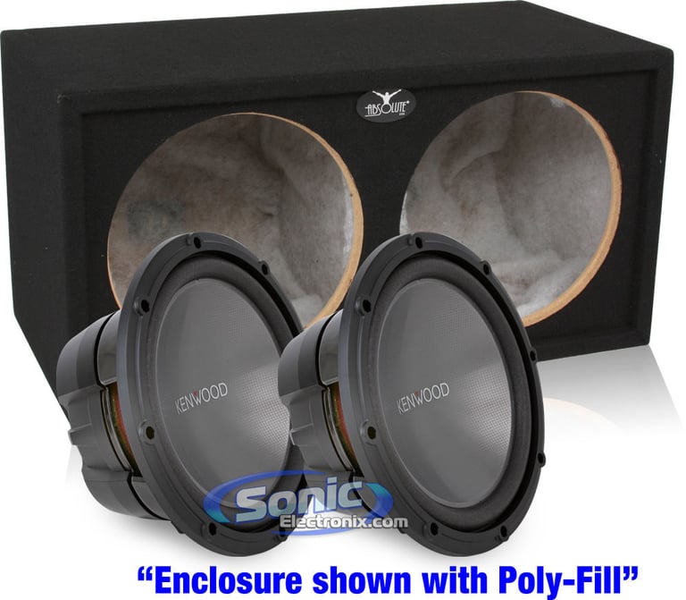 2400W Kenwood KFC-W3012 Subwoofers + Enclosure Bass Package Image 1