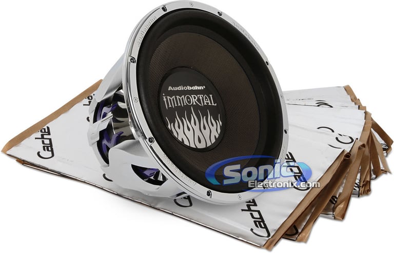 2250W Audiobahn + Sound Dampening Material Bass Bundle Image 1