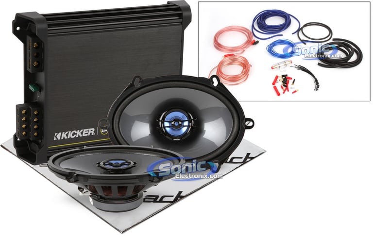 Sony Speakers + Kicker Amplifier Bundle Image 1