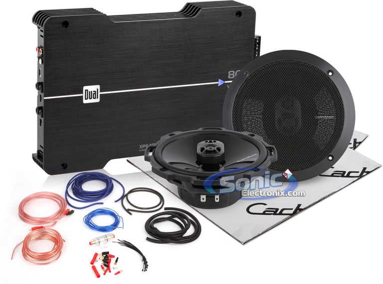 Rockford Fosgate Speakers + Dual Amplifier Bundle Image 1