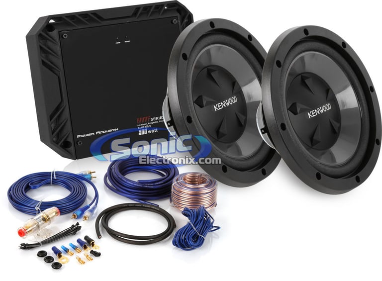1600W Kenwood + Power Acoustik Complete Bass Package Image 1