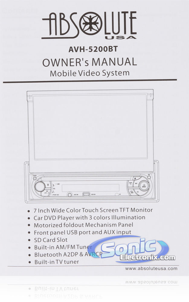 Absolute AVH-5200BT Image 12