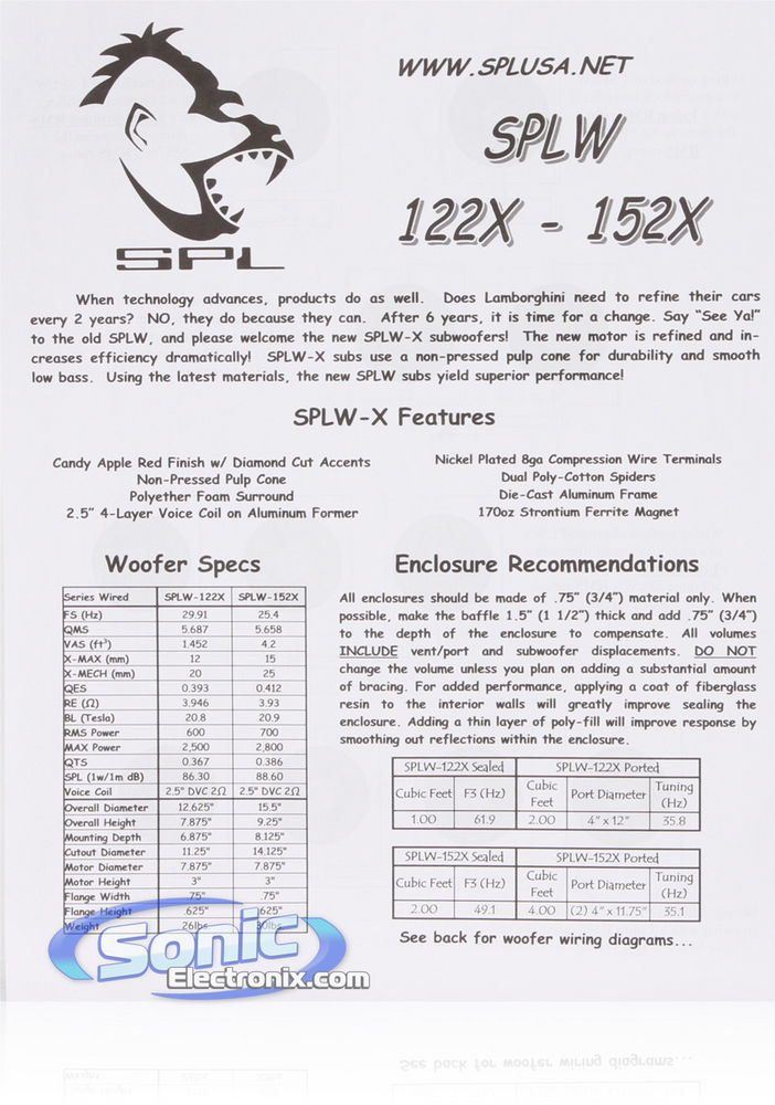 SPL SPLW-122X Image 6