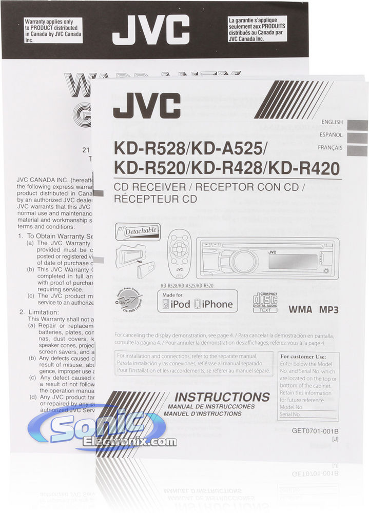 JVC Arsenal KD-A525 Image 7