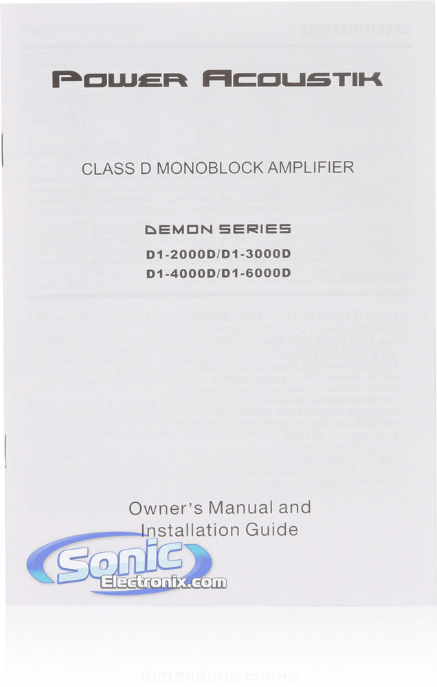 Power Acoustik D1-2000D Image 8