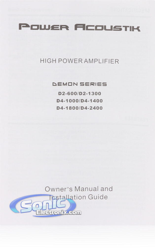Power Acoustik D2-1300 Image 8