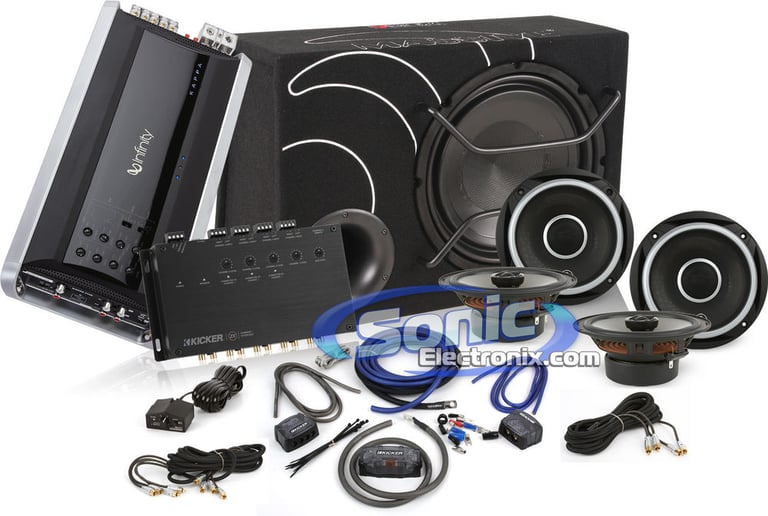Massive Audio Loaded Enclosure + Infinity Amp and JL Audio Speaker Combo Image 1
