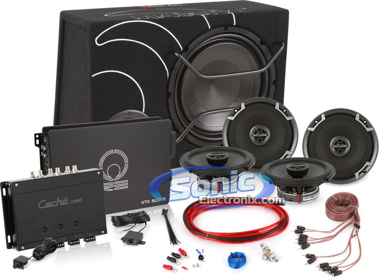 Massive Audi Loaded Enclosure + RE Audio Amp & MTX Audio Speaker Combo Image 1