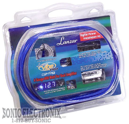Lanzar OPTIKIT0 0 Gauge Digital Install Kit Image 1