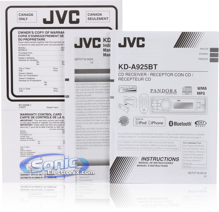 JVC Arsenal KD-A925BT Image 11