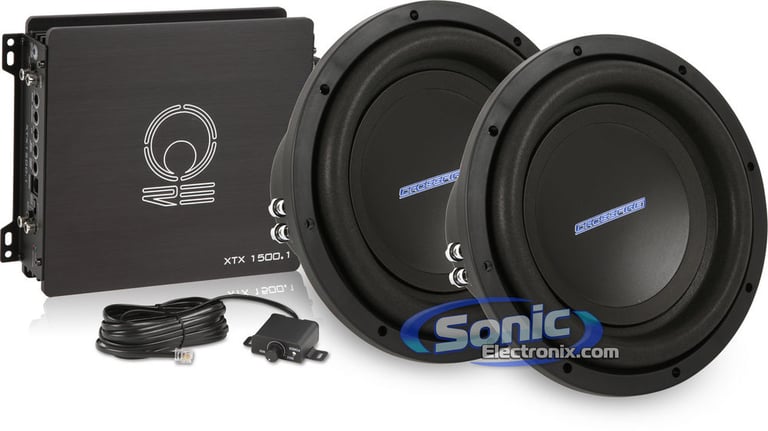 Crossfire C510D4 Subwoofers + FREE RE Audio XTX1500.1 Amplifier Image 1