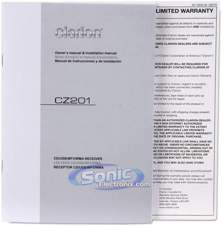 Clarion CZ201 + IPUSBK2 iPod Cable Image 7