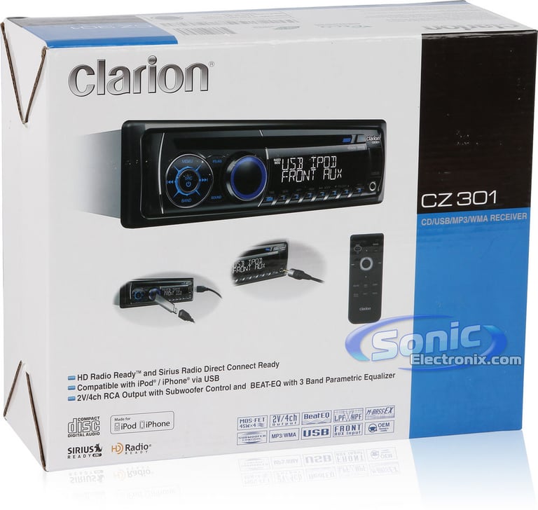 Clarion CZ301 + THD301 HD Radio Combo Image 9