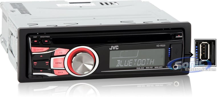 JVC KD-R520 + KS-BTA100 Bluetooth Adapter Image 2