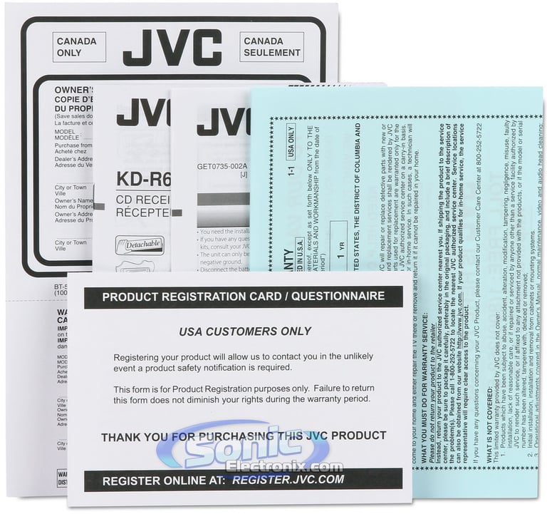 JVC KD-R620 + KS-BTA100 Bluetooth Adapter Image 7