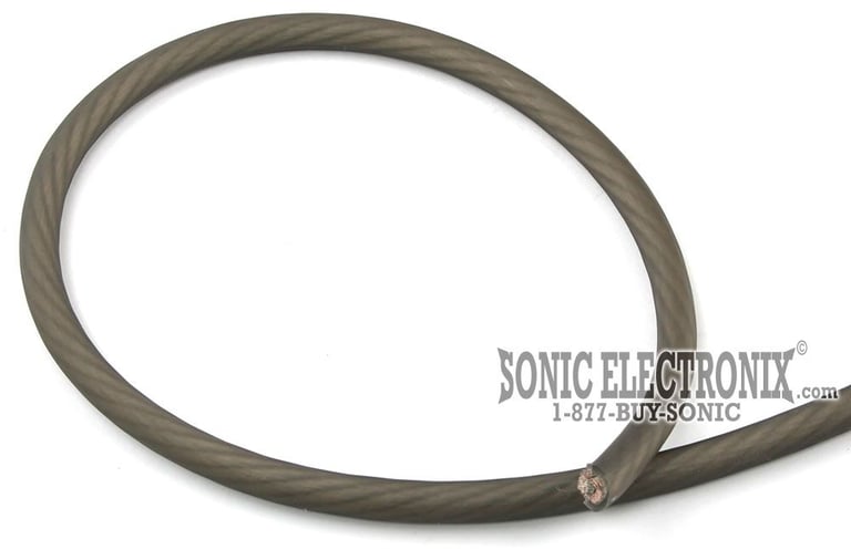PRECUT 5 ft. - Kicker 4 AWG Gray Power/Ground Wire from 05PWG4100 Roll Image 4