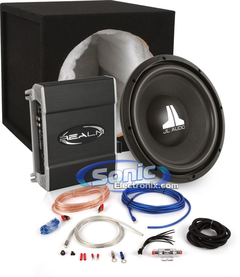 500W JL Audio Subwoofer + Realm Amplifier Bass Bundle Image 1