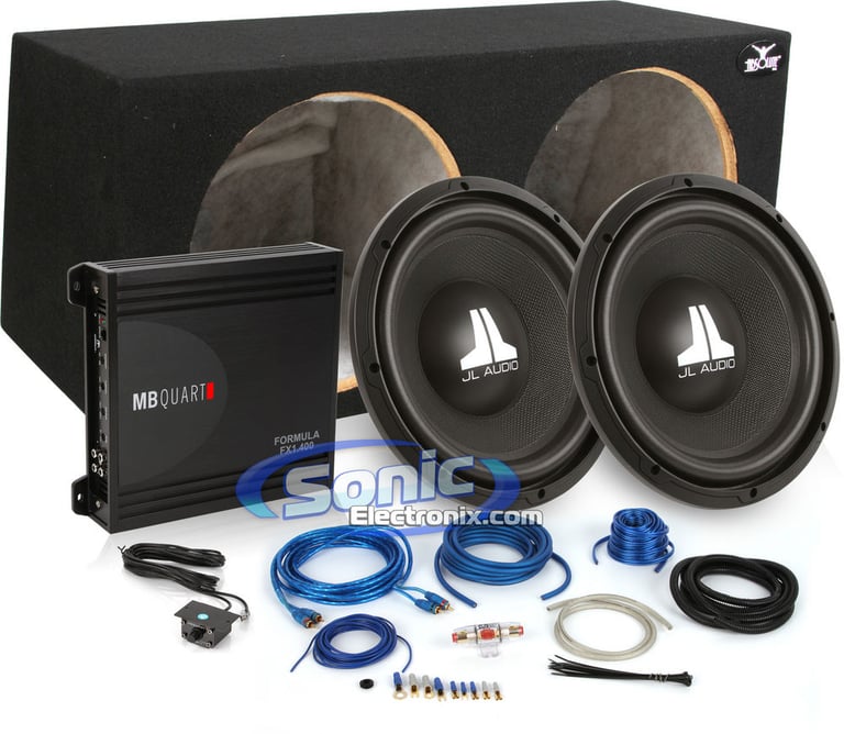1000W JL Audio Subwoofers + MB Quart Amplifier Bass Bundle Image 1