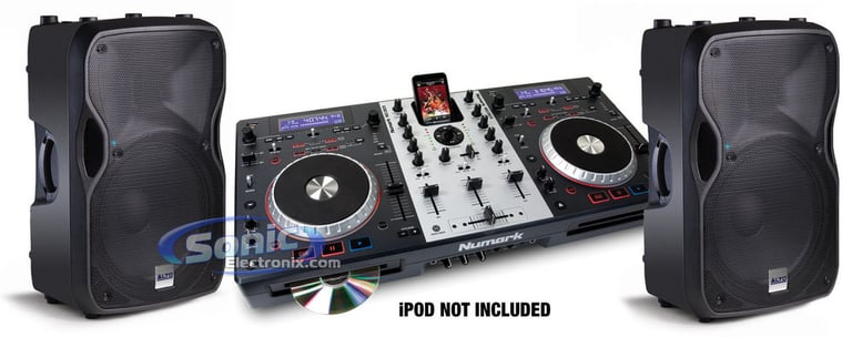 Numark MixDeck & 15" Speaker Combo Image 1