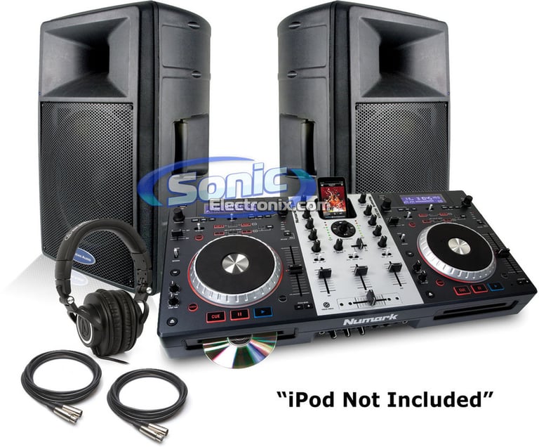 Numark Mixdeck and American Audio DLS15p with FREE Cables and Stands Image 1