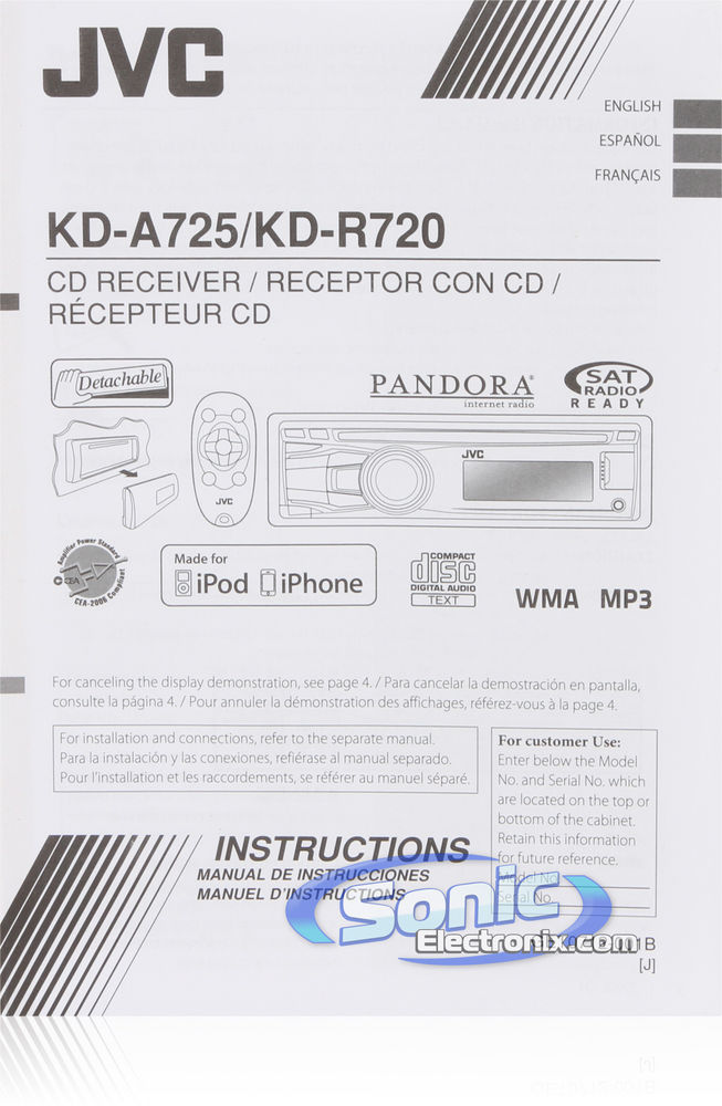 JVC Arsenal KD-A725 Image 7