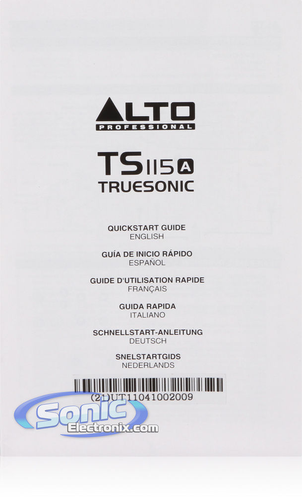 Alto Professional TS115A (TS115AX115V) R/B Image 8