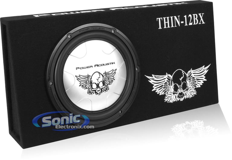 Power Acoustik THIN-12BX Shallow Loaded Sub Box Image 1