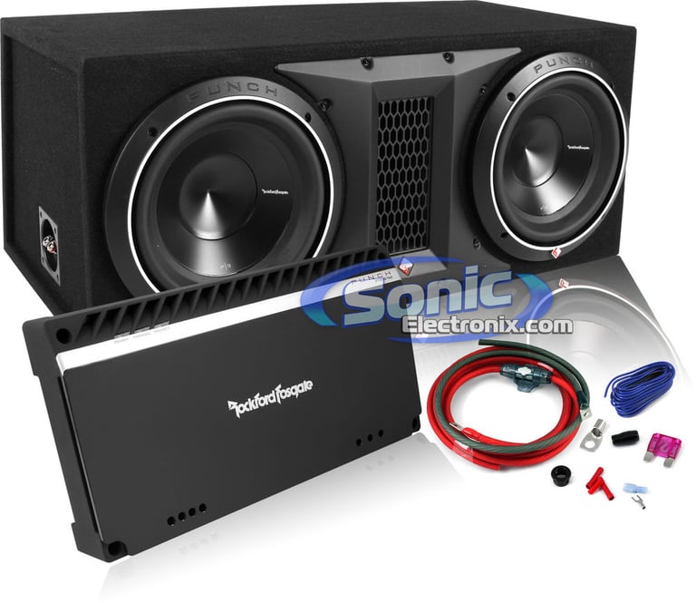 Rockford Fosgate Loaded Enclosure and Amplifier Bass Bundle Image 1
