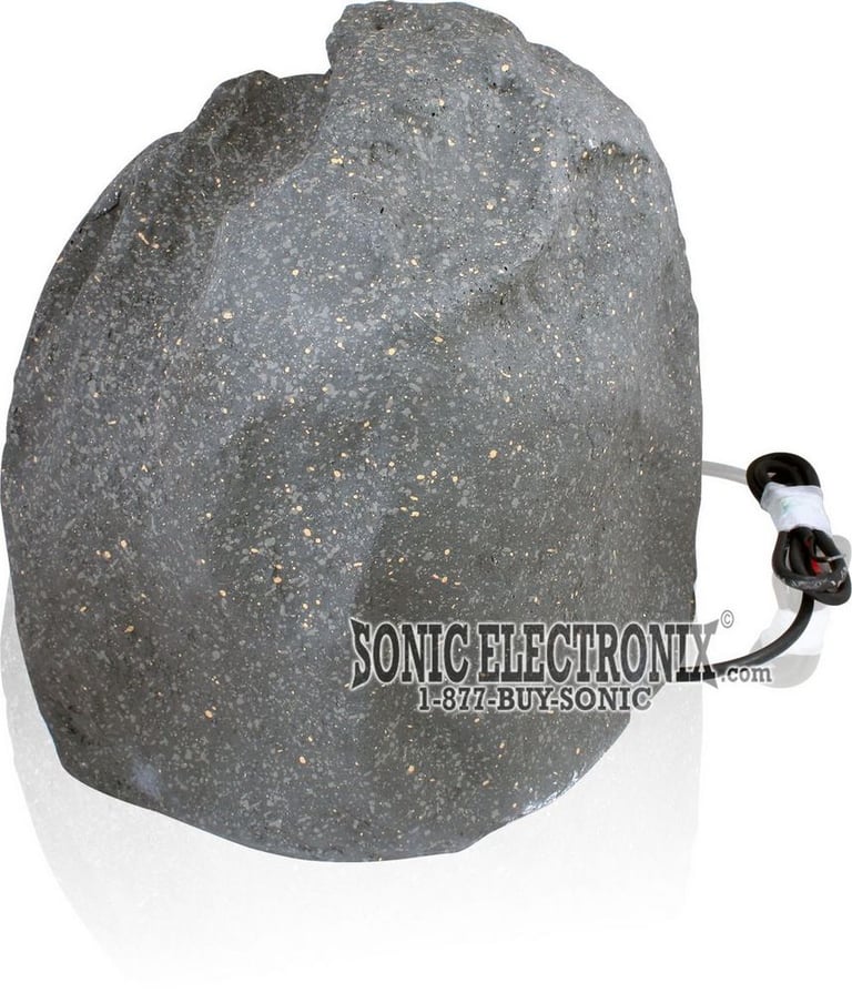 OR8020L -- 8" Decorative Outdoor Lava Rock (Dark Gray) Speaker Image 2