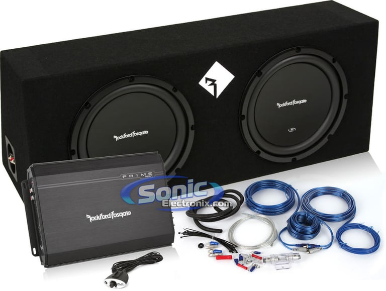 600W Rockford Fosgate Loaded Enclosure + Amplifier Bundle Image 1