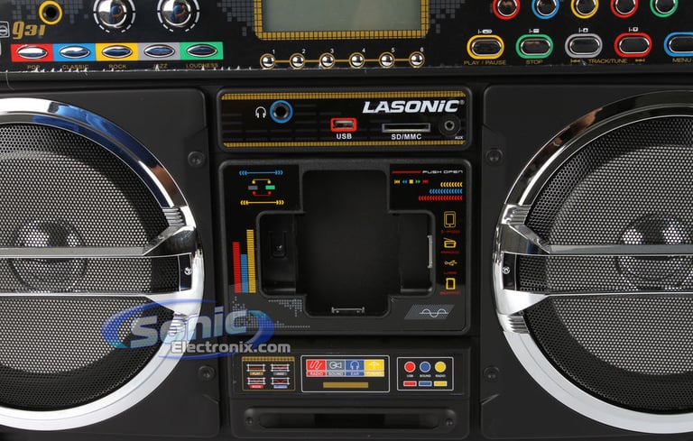 Lasonic i-931x (Black) Ghetto Blaster with iPod/iPhone Dock Image 3