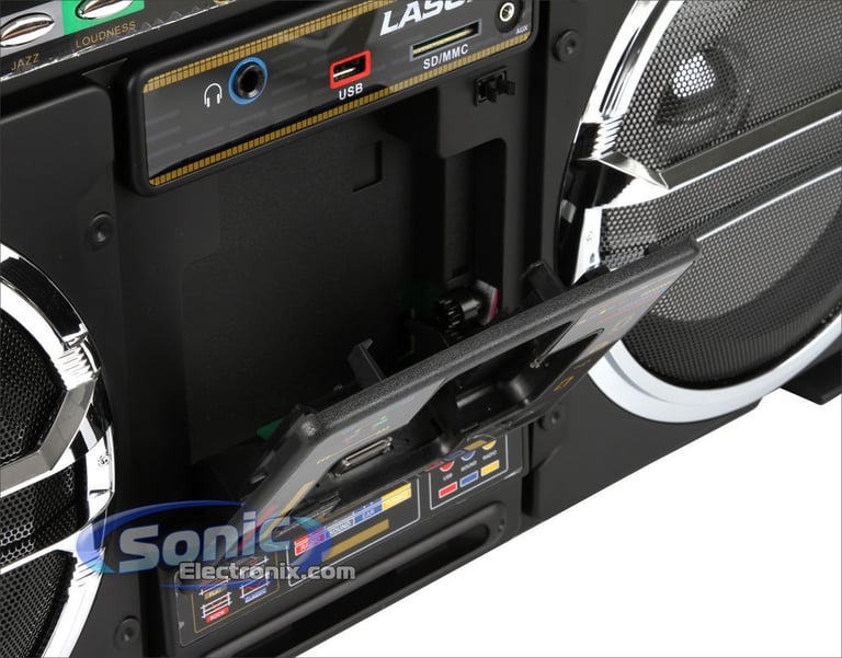 Lasonic i-931x (Black) Ghetto Blaster with iPod/iPhone Dock Image 4