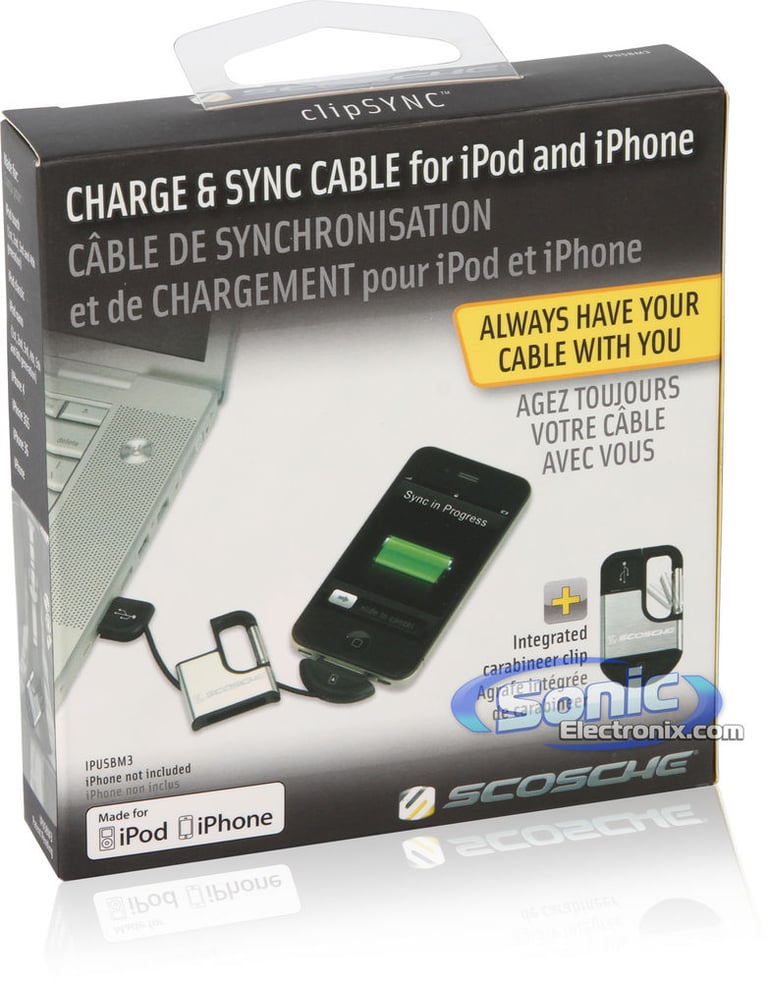 Scosche IPUSBM3 clipSYNC Keychain iPod/iPhone Cable Image 5
